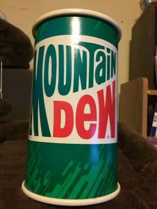 Vintage 80s / 90s Large Mountain Dew Soda Can Coin Bank