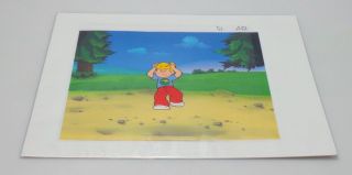Dennis The Menace Animation Cel,  Background Dennis Certificate Of Authenticity 1