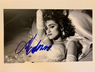 Madonna Autographed 8”x10” Black & White Surrounded With A Border