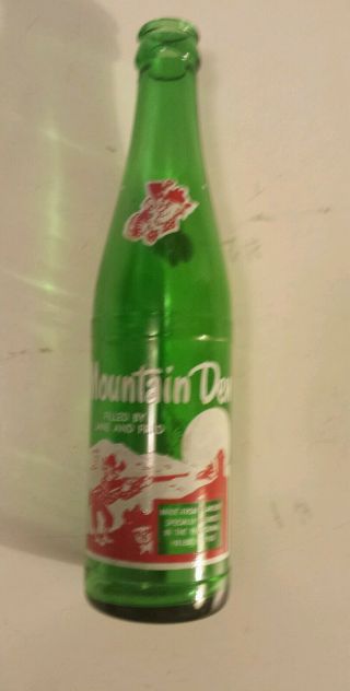 Rare (style 1 - One Side) Canadian " Mountain Dew " 10 Oz " Filled By Jane & Fred "