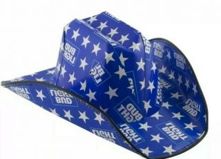 Bud Light Beer Box Carton Cowboy Hat Blue Busch One Size -