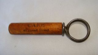 Vintage Antique Wire Finger Loop Pull Corkscrew Small Ring Wine Bottle Opener