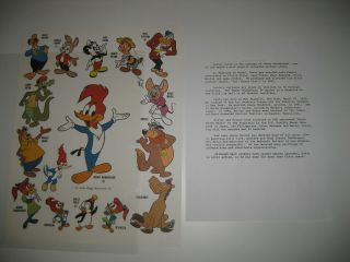Woody Woodpecker Orig.  Prod.  Cel,  Walter Lantz 1979 Signed Litho With 15 Characters