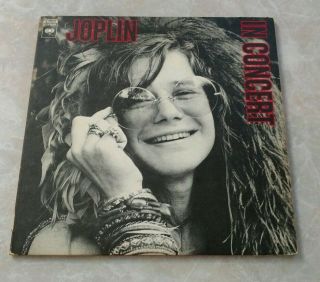 Janis Joplin In Concert Double Album 1972 Org Nm Vinyl