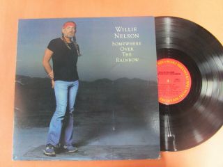 Lp - Willie Nelson (autographed) - Somewhere Over The Rainbow - Columbia - Vg,