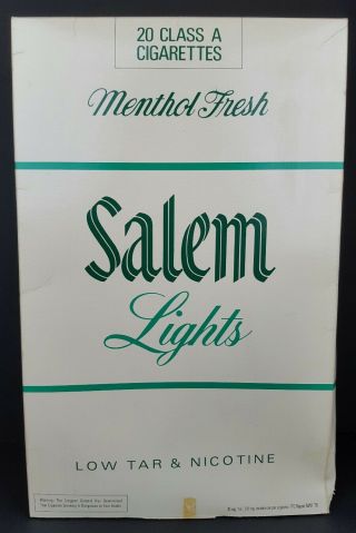 Vintage Salem Lights Menthol Fresh Giant Cigarette Tobacco Store Counter Display
