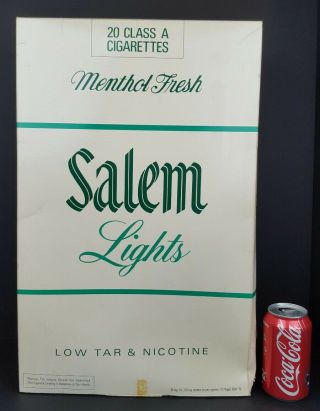 Vintage Salem Lights Menthol Fresh Giant Cigarette Tobacco Store Counter Display 2