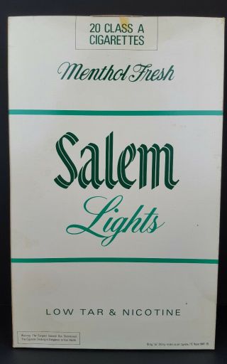 Vintage Salem Lights Menthol Fresh Giant Cigarette Tobacco Store Counter Display 4