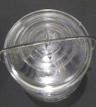 3 VINTAGE CLEAR BALL ECLIPSE WIDE MOUTH PINT JAR WITH WIRE BAIL & LID 3