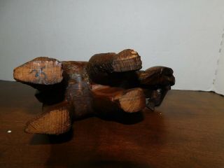 Hand Carved From (Sono) Iron Wood - - BEAR WITH FISH - - With Exellent Details 7