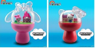 Hello Sanrio My Melody & Hello Kitty Mini Figurine Capsule Diorama Set