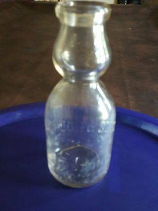 Rare Antique H P Hood & Sons One Quart Milk Bottle Boston Mass Seal1925 9 3/4 "