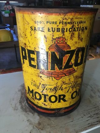 Vintage Pennzoil Oil Can Land Speed Record Image Race Car Can 1930’s