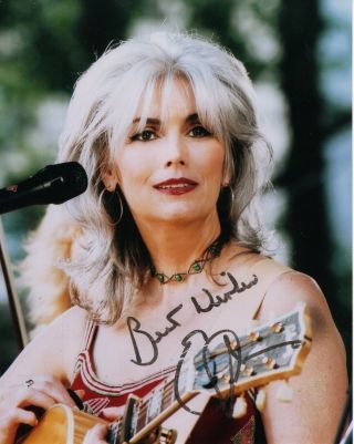 Emmylou Harris Autographed 8x10 Color Photo Country Singer On Stage