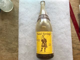 Sand Springs Root Beer Vintage Paper Label Bottle,  Williamstown,  Mass.