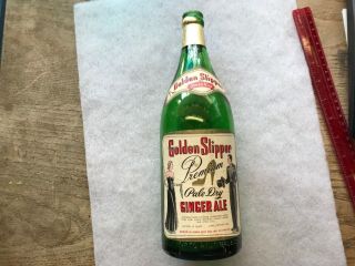 1948 Golden Slipper Ginger Ale Paper Label Bottle,  Porto Rico Co.  Phila.  Pa.