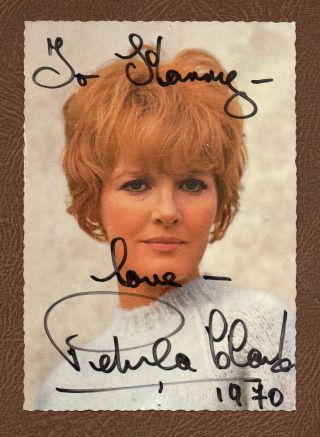 Petula Clark 1970 Signed Picture Postcard British Invasion Music Great Downtown