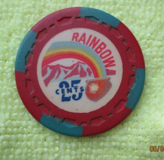Rainbow Club.  25 Cent C.  1940 Gardena,  Ca.  Casino Chip