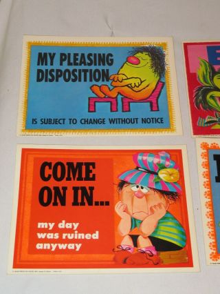 5 VINTAGE ED BIG DADDY ROTH WALL DESK PLAQUE 1968 Greeting cards 2