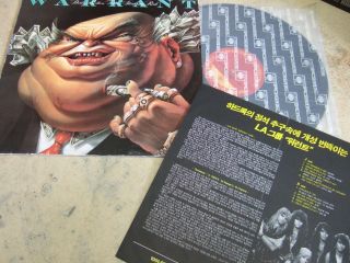 Warrant Dirty Rotten Filthy Stinking Rich Korea Vinyl Lp 12 " Cbs Cpl - 1010