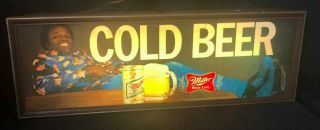 Miller High Life Antique Vintage Beer Light Bar Sign Man Cave Bar Cold Beer