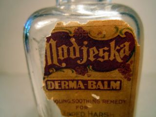Antique Balm Bottle Modjeska Derma Larkin Soap Company NY Clear Glass 2