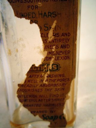 Antique Balm Bottle Modjeska Derma Larkin Soap Company NY Clear Glass 3