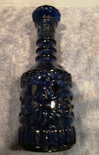 Jim Beam Emerald Blue Decanter Liquor Bottle,  Vintage 1973.  Ky Drb - 230 - 119 5 73