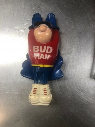 Vintage Rare Budweiser Bud Man Beer Tap Handle