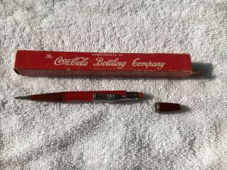 1900 ' s Drink Coca Cola Greenwood Miss MS Mechanical Pencil w Box COKE RARE 3