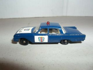 Lesney Matchbox Ford Fairlane Police Car Very Rare Dark Blue No.  55