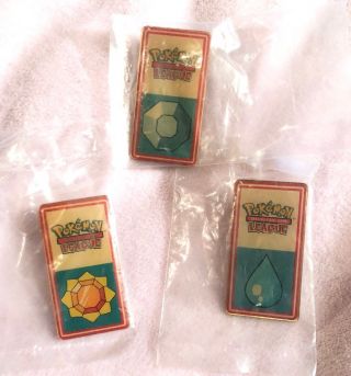 Pokemon Kanto League 1999 Wizards Badges Pins