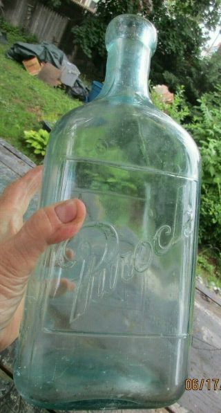 Purock Water Charles E.  Hires Company Blob Top Glass Bottle Philadelphia Look