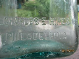 Purock Water Charles E.  Hires Company blob top Glass Bottle Philadelphia LOOK 2