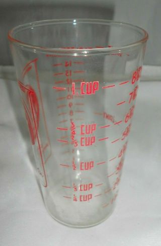 Vtg A & P Advertising Glass Measuring Cup Grocery Store Promo A&P Tumbler 8oz 2