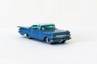 Vintage Lesney Matchbox 57 Chevrolet Impala Dark Blue Base Silver Wheels 1961