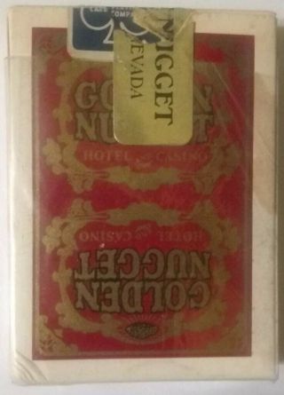 Vintage Golden Nugget Hotel And Casino Playing Cards - Red Deck Clipped
