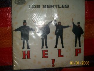 The Beatles " Help " Very Rare Peru 1st Edition Lp Plasticized Stereo Black Label