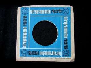 Tetragrammaton - Vintage 45 Rpm Company Sleeve