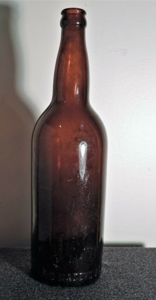 F.  D Radeke Brewing Co Bottle Kankakee Illinois Vintage Brown Bottle