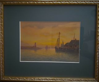 William Paskell Watercolor Signed And Dated 1916