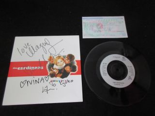 Cardigans Carnival Eu Signed 7 Inch Vinyl Single W Japanese Ticket Nina Persson