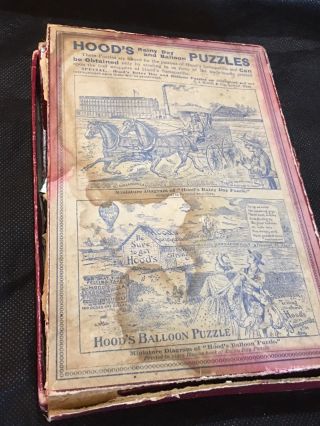 1891 Hoods Sarsaparilla Double Sided Puzzle Advertising 2