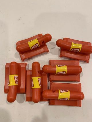 Six Vtg Premuim Toy Oscar Meyer Wieners Hot Dogs Whistle Promo Nos 1970s