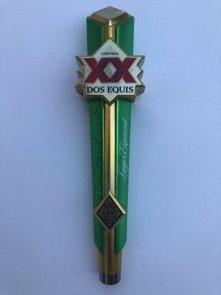 Dos Equis Xx Cerveza Style Lager Especial Beer Tap Handle 12 1/2 "