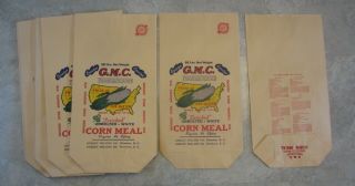 Of 24 Old Vintage G.  M.  C.  - Corn Meal - Bags - Gurley Milling N.  C.
