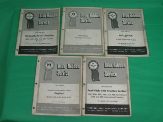 5 Vintage Blue Ribbon Service Manuals For International Harvester Tractors
