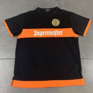 Mens Jagermeister 56 Promo Soccer Jersey Black/orange Size Medium