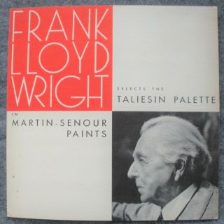 1956 Martin - Senour Paint Brochure - Frank Lloyd Wright Selects Taliesin Palette