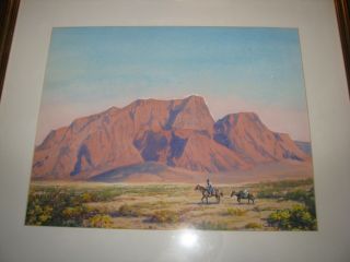 ANTON KURKA WESTERN WATERCOLOR PAINTING FRAMED SIGNED LISTED ARTIST 1895 - 1990 2